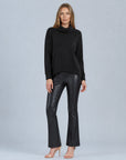 French Terry - Banded Hemline Sweater - Black - Final Sale