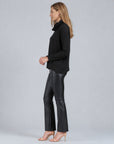French Terry - Banded Hemline Sweater - Black - Final Sale