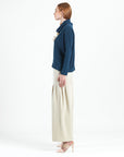 French Terry-Like Knit - Banded Hemline Sweater Top - Midnight Blue - Final Sale!