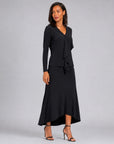 Lightweight Cozy - Cascade Drape Sweater - Black - Final Sale