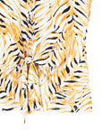 Sleeveless V-Neck Center Front Tie Top - Wild Leaves - Final Sale!