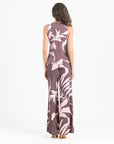 Sleeveless V-Neck Center Front Tie Top - Floral Stem - Final Sale