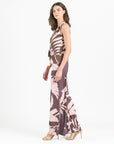 Sleeveless V-Neck Center Front Tie Top - Floral Stem - Final Sale