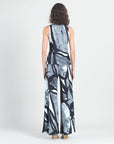 Sleeveless V-Neck Center Front Tie Top - Geo Sketch - Final Sale!