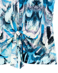 Sleeveless V-Neck Center Front Tie Top - Abstract Prism - Final Sale