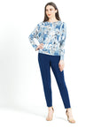 Butter Knit - Textured Dolman Sleeve Top - Mosaic Tile