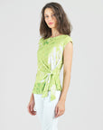 Slant Sleeve Side Tie Top - Floral Citrus - Limited Sizes!