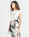 Cap Sleeve Side Tie Top - Watercolor - Final Sale!
