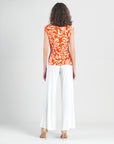 Butter Knit - Cap Sleeve Side Tie Top - Paisley Lotus Coral - Final Sale!