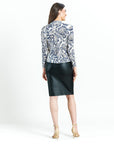 Butter Knit - Long Sleeve Crossover Faux Wrap Top - Python Scale - Final Sale!