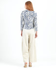 Butter Knit - Long Sleeve Crossover Faux Wrap Top - Python Scale - Final Sale!