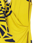 Crossover Faux Wrap Top - Track Line-Yellow - Final Sale!