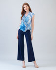 Crossover Faux Wrap Top - Acid Wash - Final Sale!