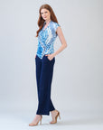Crossover Faux Wrap Top - Acid Wash - Final Sale!