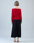 Modern Off Shoulder Top - Red