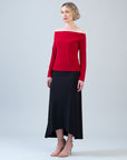 Modern Off Shoulder Top - Red