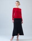 Modern Off Shoulder Top - Red