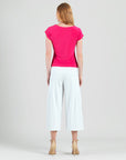 Slant Sleeve Side Tie Top - Hot Pink - Final Sale!