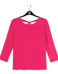 Reversible Back Tie Top - Hot Pink