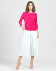 Reversible Back Tie Top - Hot Pink