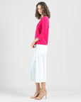 Reversible Back Tie Top - Hot Pink