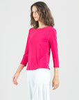 Reversible Back Tie Top - Hot Pink