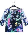 Scoop Neck Half Sleeve Top - Floral Dream