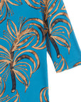 Scoop Neck Half Sleeve Top - Autumn Leaves