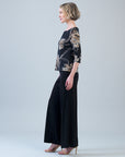 Scoop Neck Half Sleeve Top - Mum Blossom
