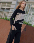 Blouson Overlay Side Tie Detail Top - Safari Patch - Final Sale!