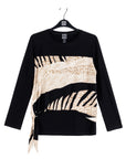 Blouson Overlay Side Tie Detail Top - Safari Patch - Final Sale!