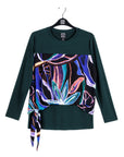 Blouson Overlay Side Tie Detail Top - Petal Sketch - Final Sale!