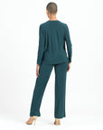 Blouson Overlay Side Tie Detail Top - Petal Sketch - Final Sale!