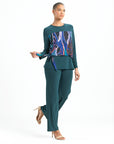 Blouson Overlay Side Tie Detail Top - Petal Sketch - Final Sale!