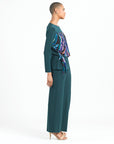 Blouson Overlay Side Tie Detail Top - Petal Sketch - Final Sale!