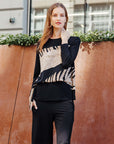 Blouson Overlay Side Tie Detail Top - Safari Patch - Final Sale!
