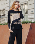 Blouson Overlay Side Tie Detail Top - Safari Patch - Final Sale!