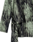 Crinkle Pleat - Blouson Overlay Side Tie Detail Top - Water Ripple-Olive - Final Sale!
