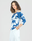 Butter Knit - Open Shoulder Ruffle Top - Mum Sketch