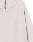 Lounge Knit - Tipped Hem Sweater - Natural