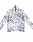 Cozy Shimmer Texture - Tipped Hem Sweater Top - Snow Leopard - Final Sale!