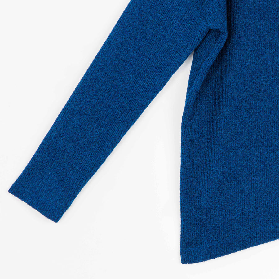 Twill Knit - Tipped Hem Sweater Top - French Blue - Final Sale!