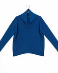 Twill Knit - Tipped Hem Sweater Top - French Blue - Final Sale