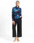 Lightweight Cozy - Tipped Hem Sweater Top - Ribbon Stripe - Final Sale!