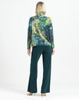 Cozy Texture - Tipped Hem Sweater Top - Floral Patch - Final Sale!