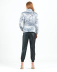 Cozy Shimmer Texture - Tipped Hem Sweater Top - Snow Leopard - Final Sale!