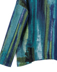 Lightweight Cozy - Tipped Hem Sweater Top - Paint Stroke - Final Sale!