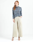 Cozy Texture - Textured Tipped Hem Sweater Top - Floral Puff - Final Sale!