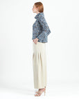 Cozy Texture - Textured Tipped Hem Sweater Top - Floral Puff - Final Sale!