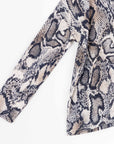 Cozy Texture - Tipped Hem Sweater Top - Python Scale - Final Sale!